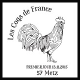 Oblitération illustrée 1er jour à Paris au Carré d'Encre et à Metz (57) à l'exposition européenne d'aviculture le 13 et 14 novembre 2015