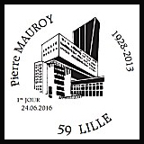Oblitération 1er jour à Paris au Carré d'Encre, Lille et Cartignie le 24 et 25 juin 2016