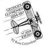 Oblitération 1er jour à l'Aéro club de France 75016 Paris, à Saint Pol-sur-Mer et Bois-Colombes les 8 et 9 septembre 2017'