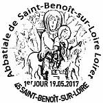 Oblitération 1er jour à Paris au Carré d'Encre et à Saint-Benoît-sur-Loire le 19 et 20 mai 2017