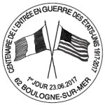 Oblitération 1er jour à Paris au Carré d'Encre, Boulogne-sur-Mer, Saint-Nazaire et Boulazac les 23 et 24 juin 2017