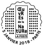 Oblitération 1er jour à Paris au carré d'Encre le 5 janvier 2018
