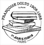 Oblitération 1er jour à Paris au carré d'Encre et à Bour-la-Reine Médiathèque François Villon (92), le 5 et 6 octobre 2018 