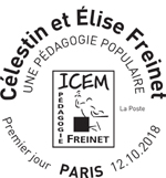 Oblitération 1er jour à Paris au carré d'Encre et à Vence Villa Alexandrine, le 12 et 13 octobre 2018 