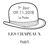 Oblitération 1er jour à Paris au carré d'Encre et à l'Espace Champerret hall A le 9 novembre 2018 