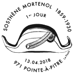 Oblitération 1er jour à Paris au carré d'Encre et à Point-à-Pitre (Guadeloupe) le 13 et 14 avril 2018