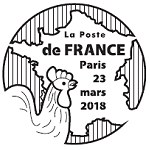 Oblitération 1er jour à Paris au carré d'Encre le 23 et 24 mars 2018