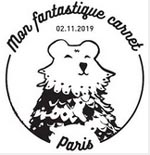 Oblitération 1er jour à Paris au carré d'Encre le 2 novembre 2019