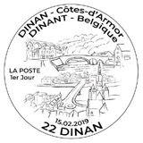 Oblitération 1er jour à Paris au carré d'Encre et à Dinan (22) Salle Robert Schumann le 15 et 16 février 2019