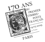 Oblitération 1er jour à Paris au carré d'Encre et au Salon philatélique de printemps porte de Champeret 75017 Parisle 14 mars 2019