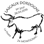 Oblitération 1er jour à Paris au carré d'Encre et à Montignac (24) site de Lascaux IV le 26 et 27 avril 2019