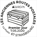 Oblitération 1er jour à  Paris au carré d'Encre et à Strasbourg bureau de poste 1 rue de la fonderie, le 7 et 9 mai 2020