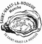 Oblitération 1er jour à  Paris au carré d'Encre du 2 au 4 juillet 2020 et au 18 rue du maréchal Foch, 50500, Saint-Vaast-la-Houguele uniquement le 2 juillet 2020