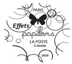Oblitération 1er jour à  Paris au carré d'Encre le 3 et 4 janvier 2020