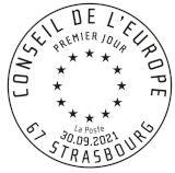 Oblitération 1er jour à Paris au carré d'Encre et à Strasbourg avenue de L'Europe le 30 septembre 2021