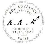 Oblitération 1er jour au carré d'Encre 3 bis rue des Mathurins, 75009 PARIS le mardi 11 octobbre 2022