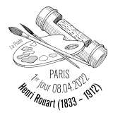 Oblitération 1er jour au carré d'Encre 3 bis rue des Mathurins, 75009 PARIS le 8 et 9 avril 2022