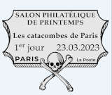 Oblitération 1er jour au carré d'Encre 3 bis rue des Mathurins PARIS, et Salon Philatélique de Printemps (sauf le samedi jusqu’à 17H). Espace Champerret • Porte de Champerret Paris XVIIe - Hall C - 6 rue Jean Ostreicher, 75017 PARIS.du 23 au 25 mars  2023