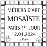 Oblitération 1er jour le 12 et 13 janvier 2024<br>- Au carré d'Encre 3 bis rue des Mathurins PARIS
