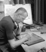 Albert Decaris (1901-1988) dessinateur et graveur, créateur du timbre « Coq »