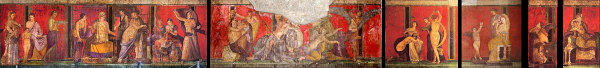Antiquité romaine - Fresque de la villa des Mystères à Pompeï