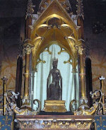Rocamadour (Lot) sa chapelle Notre-Dame et sa statue de la Vierge noire